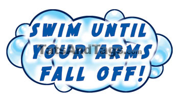 Swim Until Your Arms Fall Off Temporary Tattoo