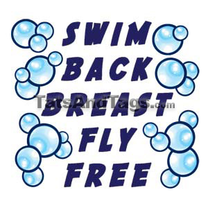 swimming strokes temporary tattoo