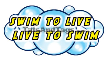 swim to live temporary tattoo