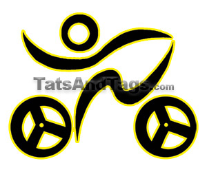 swim bike run triathlon temporary tattoo