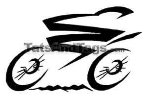 tribal biker temporary tattoo