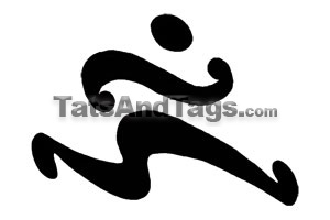 Tribal Runner Temporary Tattoo | Sports Designs by Custom Tags