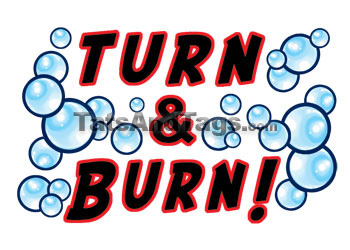 turn and burn temporary tattoo