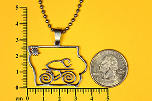 Tribal biker in Iowa pendant