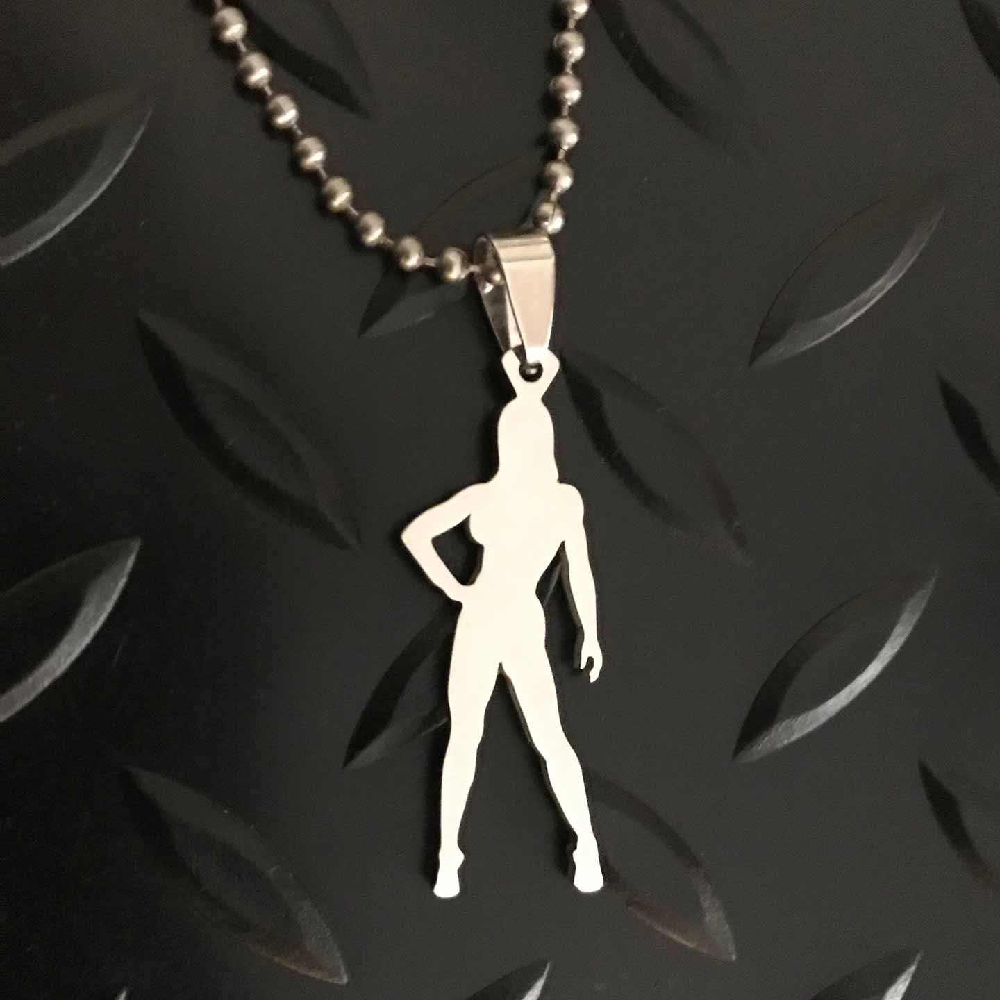 bikini silhouette pendant