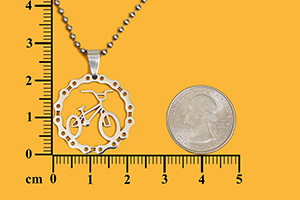 BMX bike in Circle Chain pendant