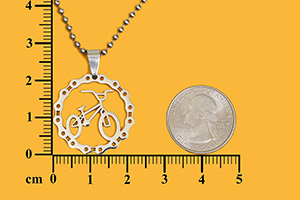 BMX bike in Circle Chain pendant