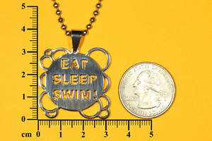 eat sleep swim pendant