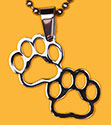 paw prints pendant