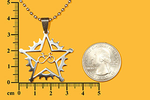 Bike Star Cog pendant