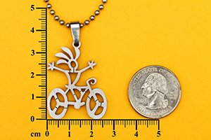 kokopelli bike necklace