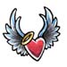 Flying Heart temporary tattoo