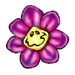 Purple Flower temporary tattoo