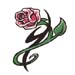 Rose temporary tattoo