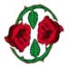 2 Red Roses temporary tattoo