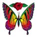 Red Butterfly temporary tattoo