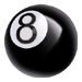 Eight ball temporary tattoo