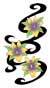 Tribal Orchids temporary tattoo
