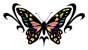 Tribal Butterfly temporary tattoo