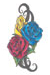 Rose temporary tattoo