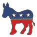 Democratic Donkey temporary tattoo