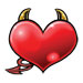 devil heart temporary tattoo