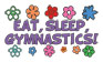 eat sleep gymnastics temporary tattoo