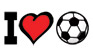 I Heart Soccer temporary tattoo