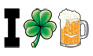 I Shamrock Beer temporary tattoo