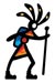 kokopelli hiker temporary tattoo