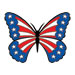 patriotic butterfly temporary tattoo