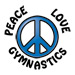 peace love gymnastics temporary tattoo