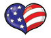 patriotic heart temporary tattoo