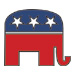 Republican Elephant temporary tattoo