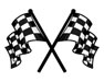 Checker Flag temporary tattoo