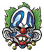 Green Clown temporary tattoo