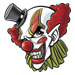 Red Clown temporary tattoo