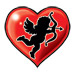 cupid heart temporary tattoo