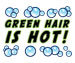 Green Hair is Hot Temporary tattoo