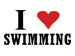 I heart swimming Temporary Tattoo