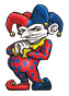 jester clown temporary tattoo