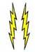 Lightening Bolts temporary tattoo