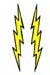 Lightening Bolts temporary tattoo