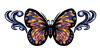 Droplet Butterfly Temporary Tattoo