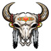 Buffalo Skull Temporary Tattoo