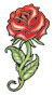 Red rose  temporary tattoo