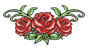 Red Roses Lower back  temporary tattoo