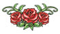 Red Roses Lower back  temporary tattoo