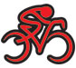 Red Bicycle temporary tattoo