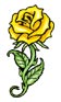 Yellow rose temporary tattoo